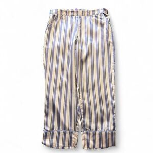 Adore Me Pink, Purple & Black Striped Satin Pajama Pants